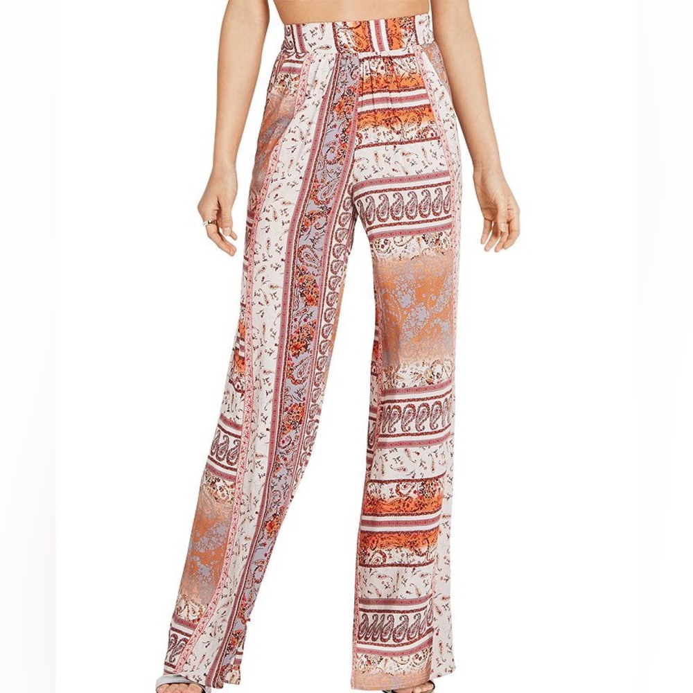 BCBGeneration Patchwork Print Palazzo Pants | Size Small